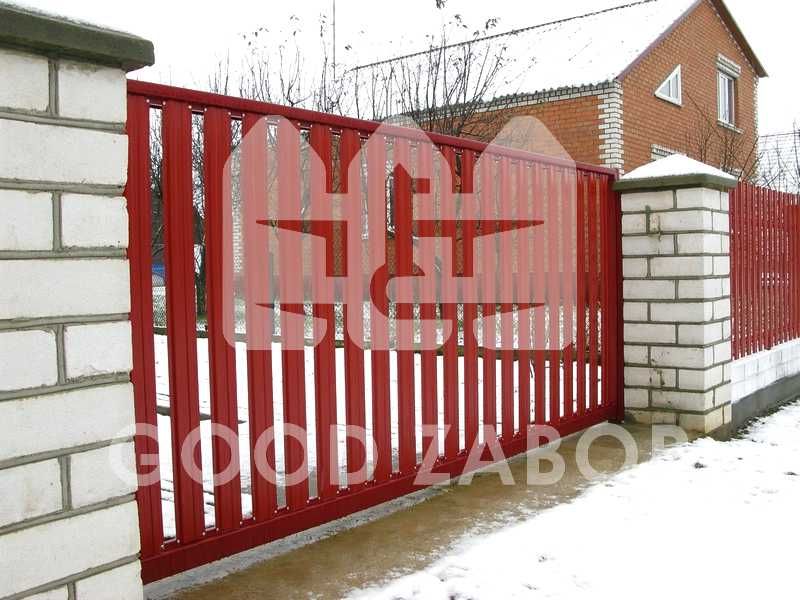 Откатные ворота из евроштакетника стали новым трендом 2022 года Откатные ворота из евроштакетника стали новым трендом 2022 года