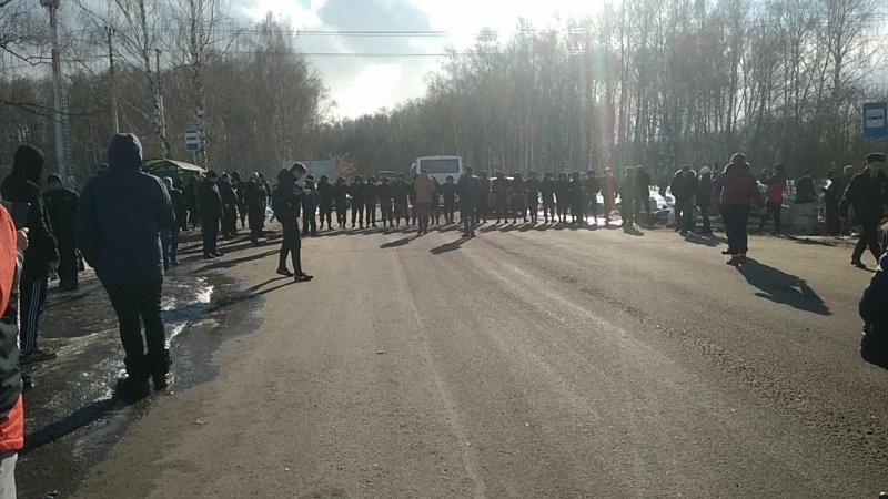 Полиция под Коломной разгоняет пикет в Первомайском